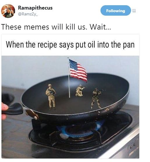 Ramapithecus ramzzy _ following these memes will kill us. wait.. when the recipe