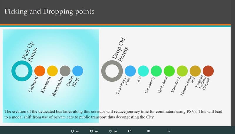 Picking and dropping points 8 f p the creation of the dedicated bus lanes along