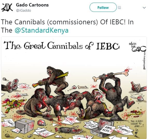 Ak gado cartoons igaddo follow the cannibals commissioners of iebc! in the stand