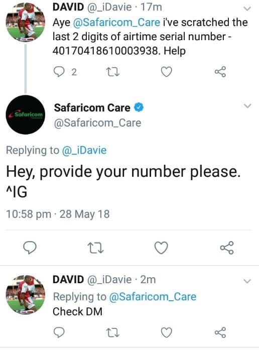 David _idavie 17m aye safaricom_care i've scratched the last 2 digits of airtime