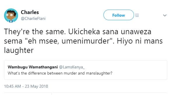 Charles charlieflani follow they're the same. ukicheka sana unaweza sema eh msee