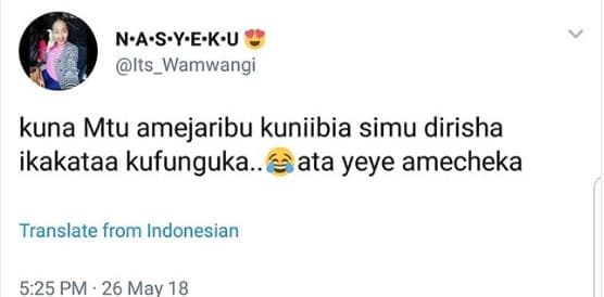 Nasyeku its_wamwangi kuna mtu amejaribu kuniibia simu dirisha ikakataa kufunguka