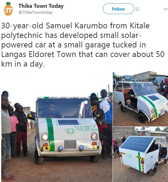 Thika town today thikatowntoday follow 30yearold samuel karumbo from kitale poly