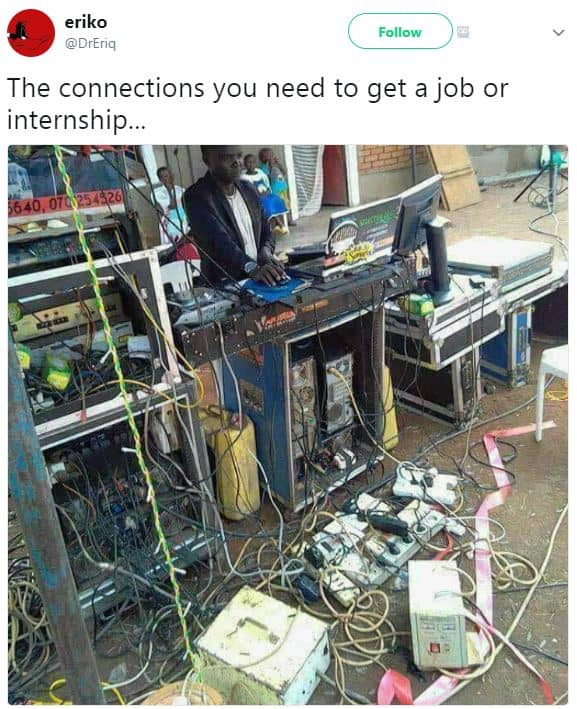 Eriko dreriq follow the connections you need to get job or internship ,07c