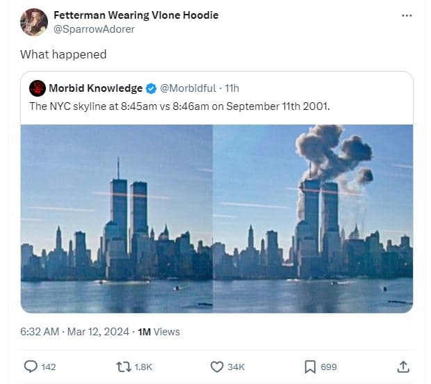 Fetterman wearing vlone hoodie sparrowadorer what happened morbid knowledge morb