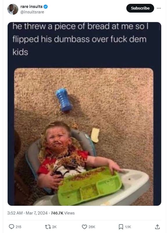 Rare insults insultsrare subscribe he threw a piece of bread at me so flipped hi