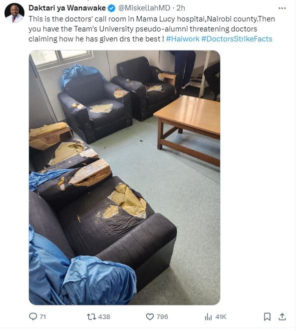 Daktari ya wanawake miskellahmd 2h this is the doctors' call room in mama lucy h