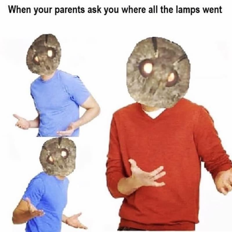 When your parents ask you where all the lamps went