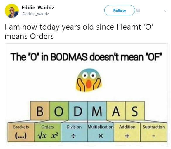 Eddie waddz eddie_waddz follow am now today years old since learnt '0' means ord