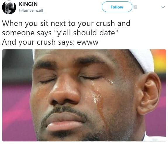 Kingin lamveinzell follow when you sit next to your crush and someone says y'all