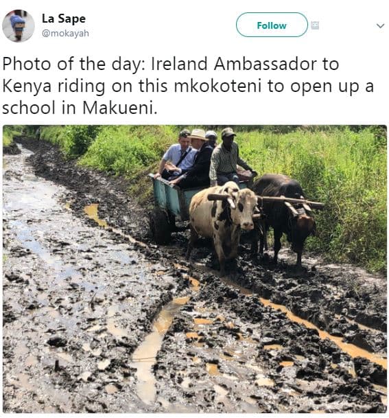 La sape mokayah follow photo of the day ireland ambassador to kenya riding on th