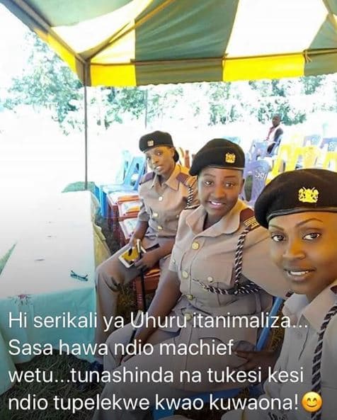 Hi serikali ya uhuru itanimaliza sasa hawa ndio machief wetu tunashinda na tukes