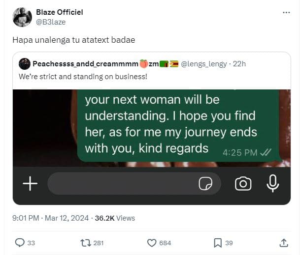 Blaze officiel b3laze hapa unalenga tu atatext badae peachessss_andd_creammmm zm