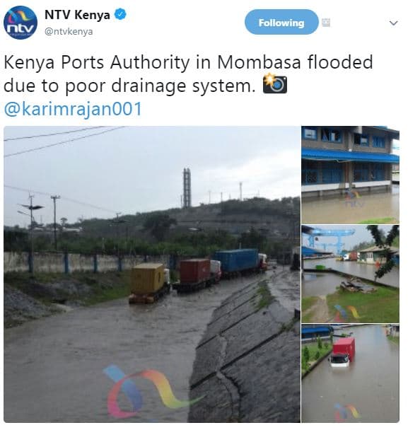 Ntv kenya 7o ntvkenya following kenya ports authority in mombasa flooded due to