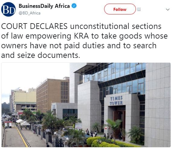 Businessdaily africa bd bd_africa follow court declares unconstitutional section