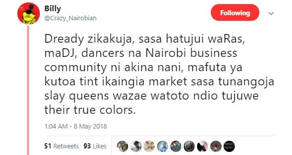Billy crazy_nairobian following dready zikakuja, sasa hatujui waras, madj, dance