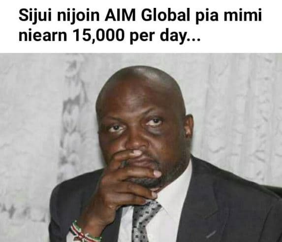 Sijui nijoin aim global pia mimi niearn 15,000 per day.