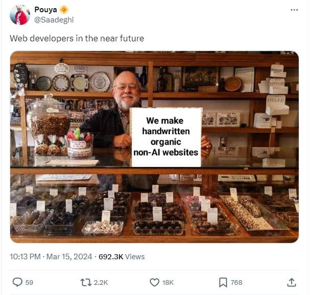 Pouya saadeghi web cevelopers in the near future we make handwritten organic non