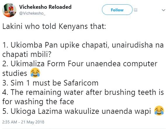 Vichekesho reloaded vichekesho _ follow lakini who told kenyans that 1. ukiomba