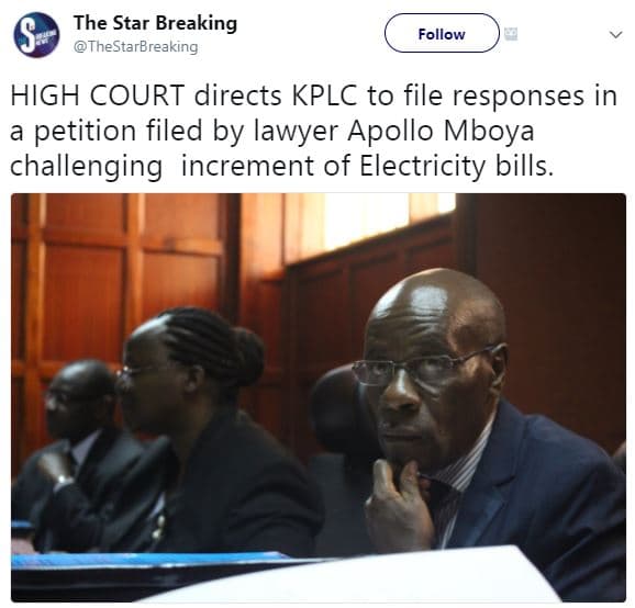 The star breaking thestarbreaking follow high court directs kplc to file respons