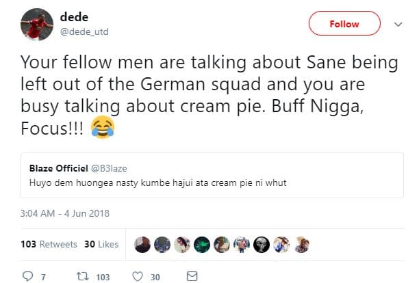 Dede dede_utd follow your fellow men are talking about sane being left out of th