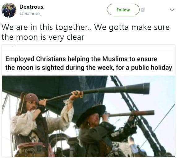 Dextrous mainneli follow we are in this together_ we gotta make sure the moon is