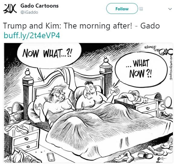 Ak gado cartoons igaddo follow trump and kim the morning after! gado buffly2t4ev