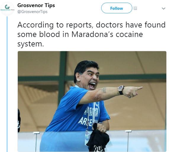 Grosvenor tips grosvenortips follow according to reports doctors have found some