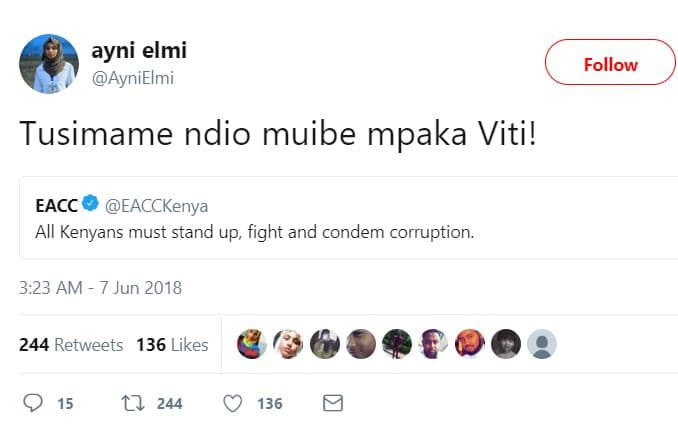 Ayni elmi aynielmi follow tusimame ndio muibe mpaka viti! eacc eacckenya all ken