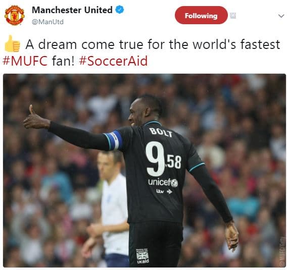Manchester united manutd following a dream come true for the world's fastest muf