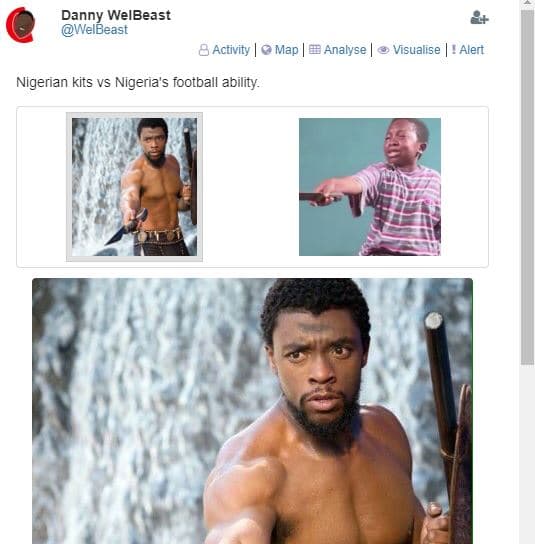 Danny welbeast welbeast activity 0 map analyse visualise alert nigerian kits vs