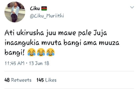 Ciku ciku_muriithi ati ukirusha juu mawe pale juja ingangukia mvuta bangi gma mu