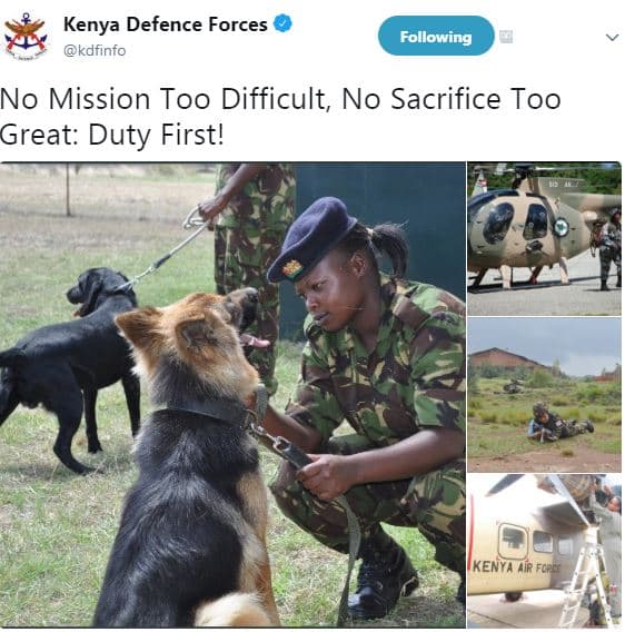 Kenya defence forces kdfinto following no mission too difficult, no sacrifice to
