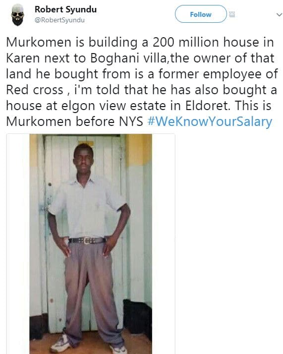 Robert syundu robertsyundu follow murkomen is building 200 million house in kare