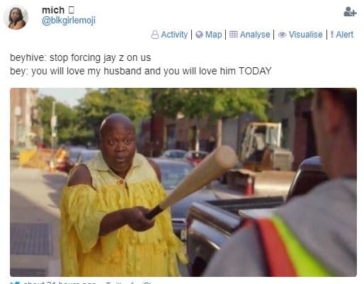 Mich c blkgirlemoji activity map analyse visualise alert beyhive stop forcing ja