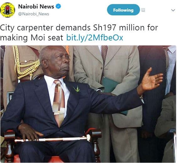 Nairobi news nairobi_news following city carpenter demands sh197 million for mak