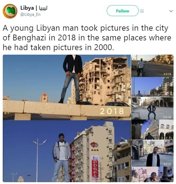 Libya w libya_en follow a young libyan man took pictures in the city of benghazi