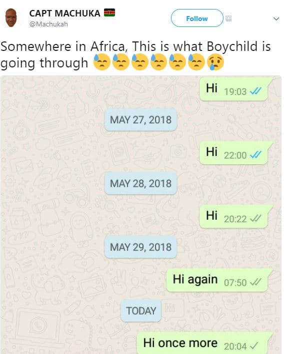 Capt machuka machukah follow somewhere in africa this is what boychild is going