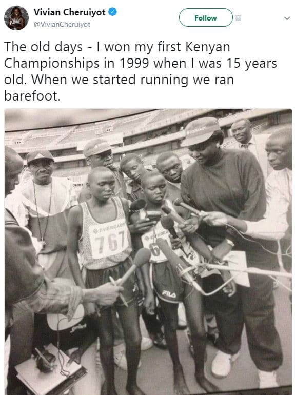 Vivian cheruiyot viviancheruiyot follow the old days won my first kenyan champio