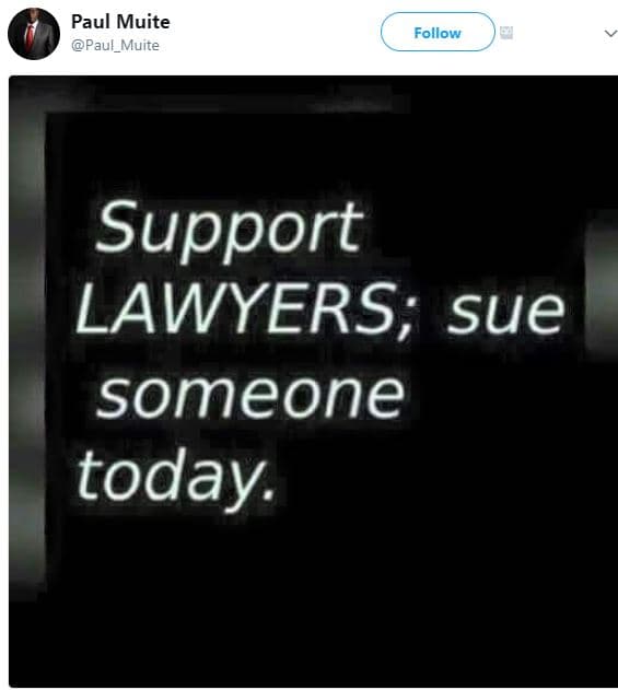 Paul muite paul_muite follow support lawyers sue someone today.