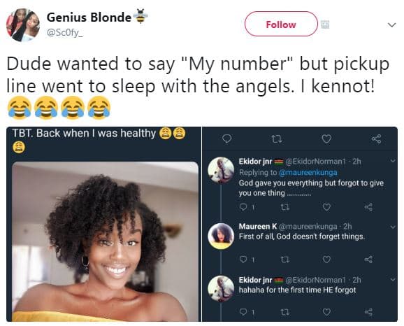 Genius blonde scofy_ follow dude wanted to say my number but pickup line went to