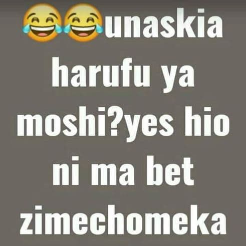Unaskia harufu ya moshi?yes hio ni ma bet zimechomeka