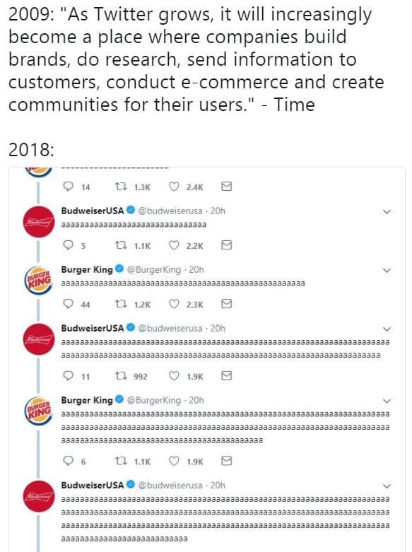 As twitter grows it will increasingly become a place where companies build brand