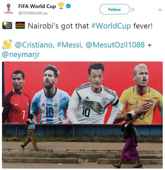 Fifa world cup fifaworldcup follow nairobi's got that worldcup fever! cristiano,