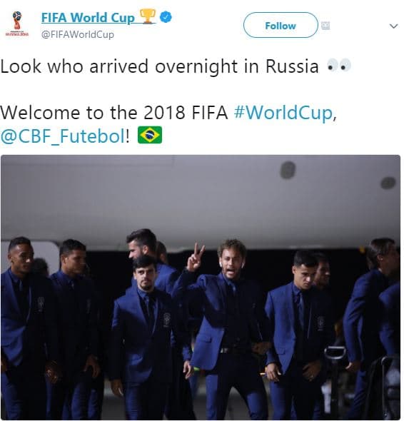 Fifa world cup fifaworldcup follow look who arrived overnight in russia welcome