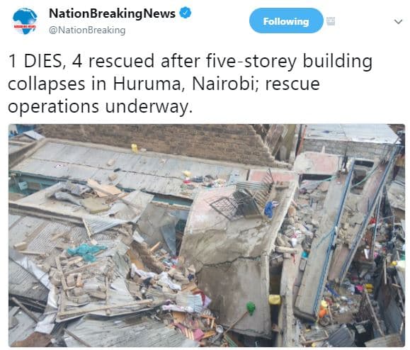 Nationbreakingnews nationbreaking following dies, 4 rescued after fivestorey bui