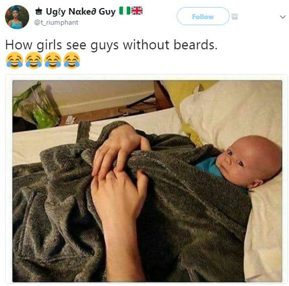 8 ugly naked guy t_riumphant 63 follow how girls see guys without beards.