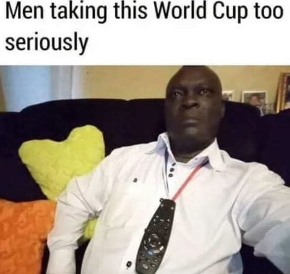 Men taking this world cup too seriously