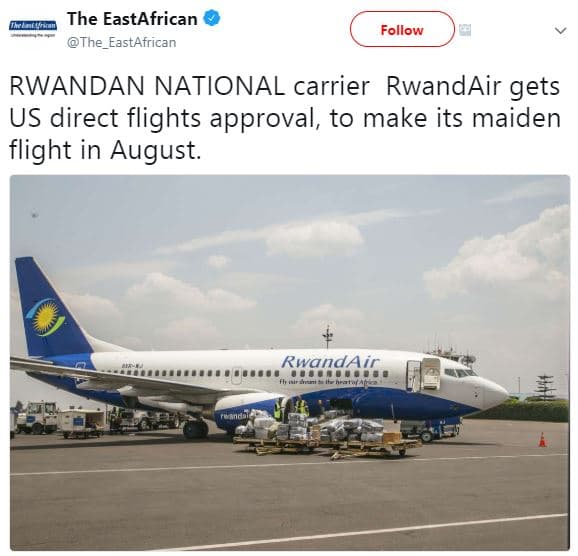 The eastafrican ln the_eastafrican follow rwandan national carrier rwandair gets