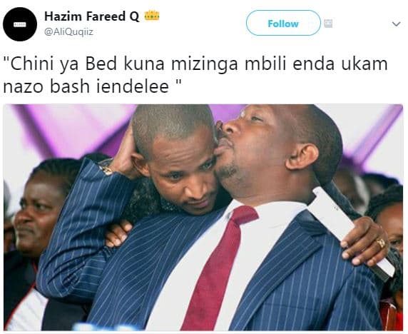 Hazim fareed q aliquqiiz follow chini ya bed kuna mizinga mbili enda ukam nazo b